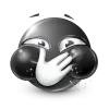 Стикер 45 Black Face Emoji