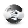 Стикер 55 Black Face Emoji