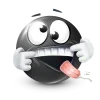 Стикер 57 Black Face Emoji