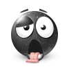 Стикер 46 Black Face Emoji