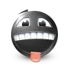 Стикер 8 Black Face Emoji