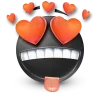 Стикер 6 Black Face Emoji