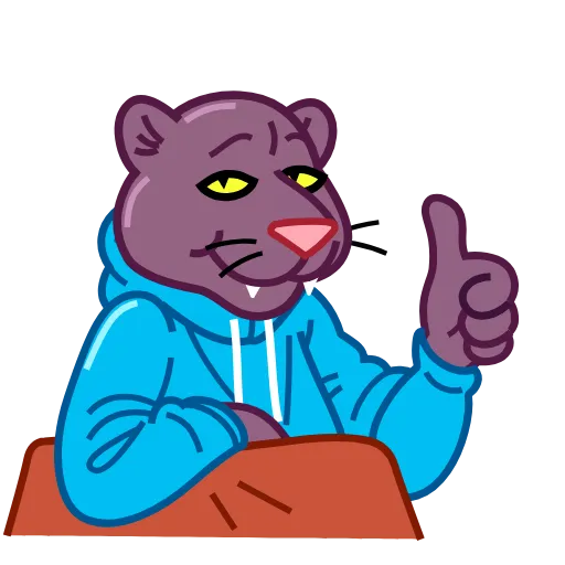 👍 Эмодзи «Black Panther» для Telegram