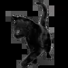 Стикер 57 black aesthetic