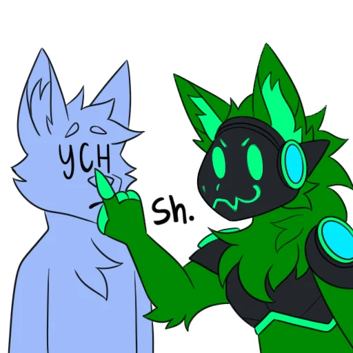 🤫 Стикер «Blass The Protogen 2» для Telegram
