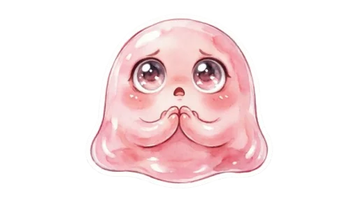 🧎 Стикер «Тревожный слайм» для Telegram
