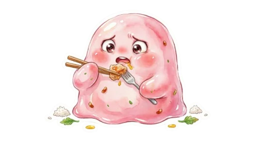 🥣 Стикер «Тревожный слайм» для Telegram