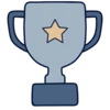 🏆 Эмодзи «Синие и голубые буквы» для Telegram
