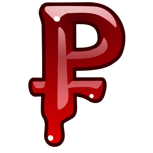 Стикер 56 Bloody Font Emoji