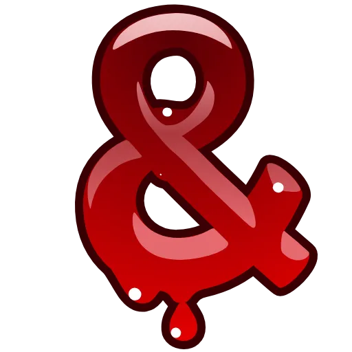 Стикер 52 Bloody Font Emoji