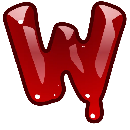 Стикер 23 Bloody Font Emoji