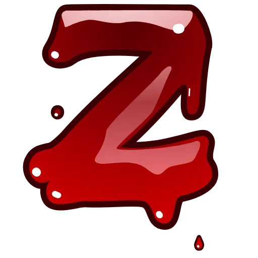 Стикер 26 Bloody Font Emoji