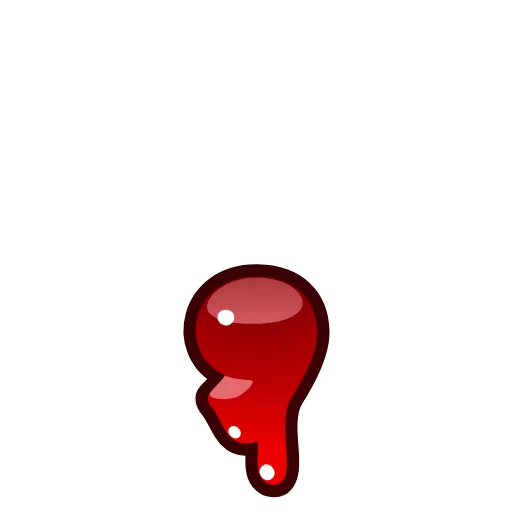 Стикер 46 Bloody Font Emoji