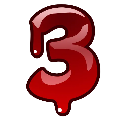 Стикер 33 Bloody Font Emoji