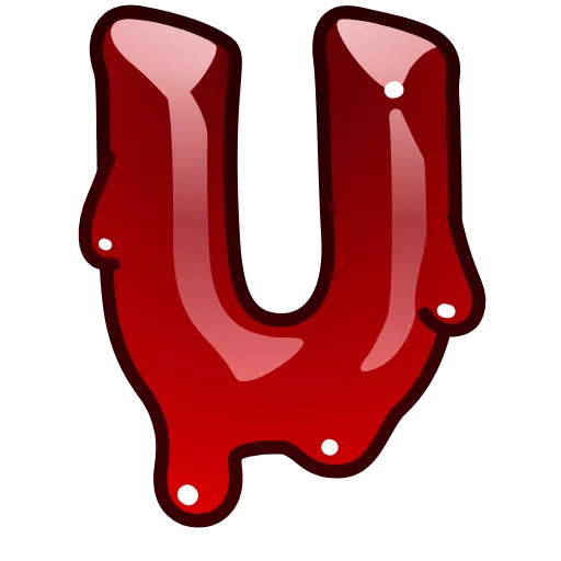 Стикер 21 Bloody Font Emoji
