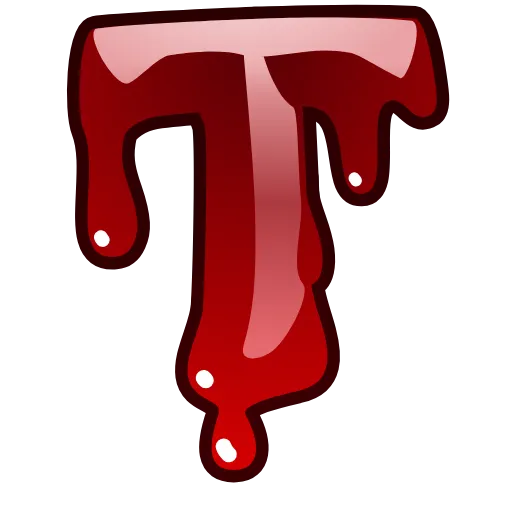 Стикер 20 Bloody Font Emoji