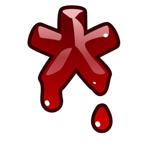 Стикер 43 Bloody Font Emoji