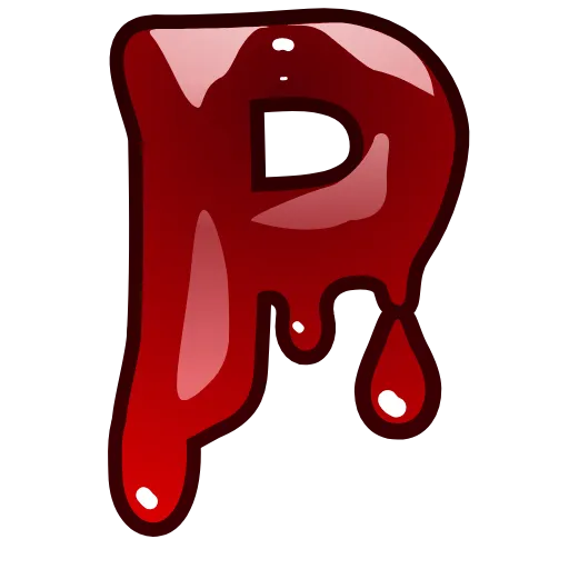 Стикер 16 Bloody Font Emoji