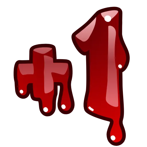 Стикер 59 Bloody Font Emoji