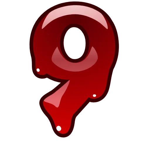 Стикер 39 Bloody Font Emoji