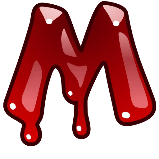 Стикер 13 Bloody Font Emoji
