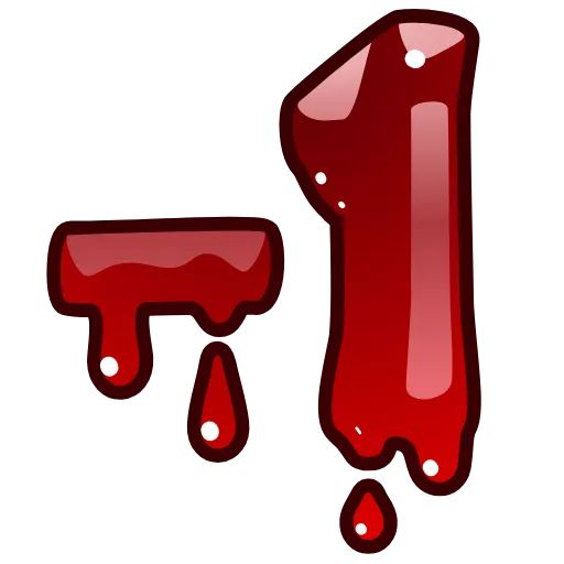 Стикер 60 Bloody Font Emoji