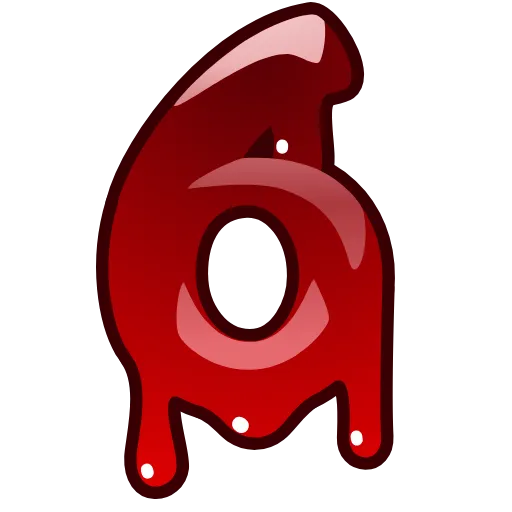 Стикер 36 Bloody Font Emoji