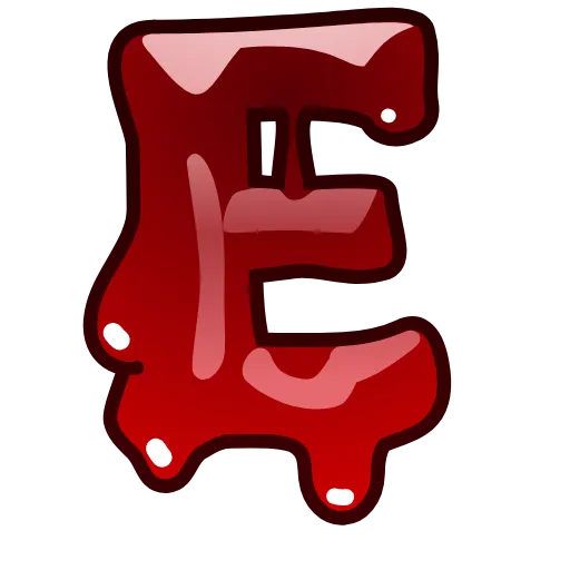Стикер 5 Bloody Font Emoji