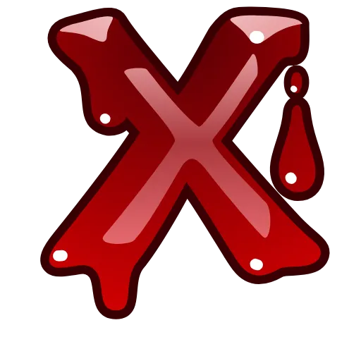 Стикер 24 Bloody Font Emoji