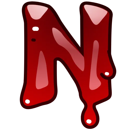 Стикер 14 Bloody Font Emoji