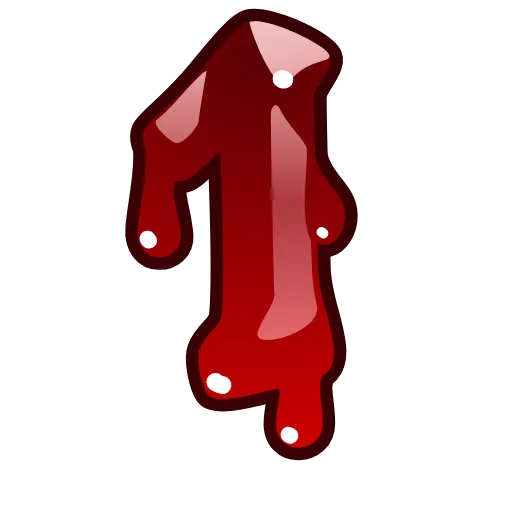 Стикер 31 Bloody Font Emoji