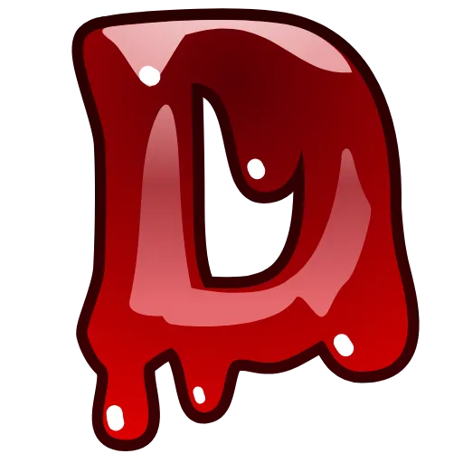 Стикер 4 Bloody Font Emoji