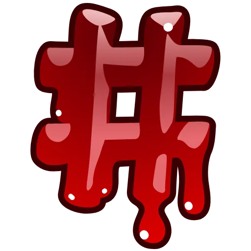 Стикер 50 Bloody Font Emoji