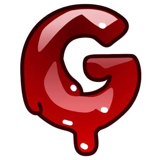 Стикер 7 Bloody Font Emoji