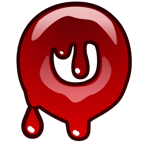 Стикер 15 Bloody Font Emoji