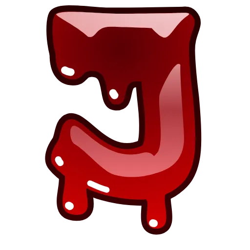 Стикер 10 Bloody Font Emoji