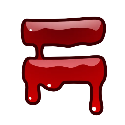 Стикер 44 Bloody Font Emoji