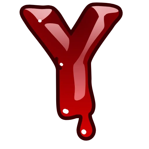 Стикер 25 Bloody Font Emoji