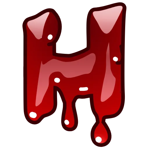 Стикер 8 Bloody Font Emoji