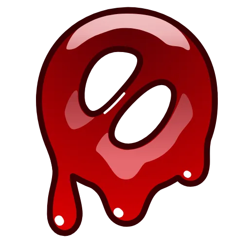 Стикер 30 Bloody Font Emoji