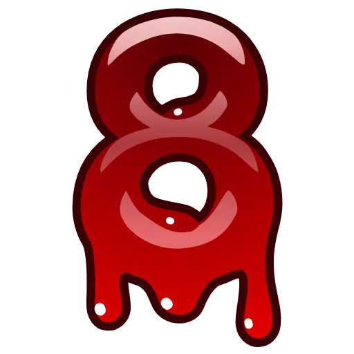 Стикер 38 Bloody Font Emoji