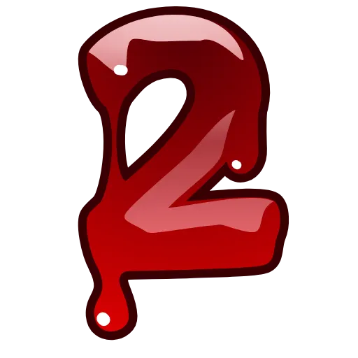 Стикер 32 Bloody Font Emoji