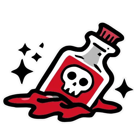 Стикер 6 Bloody Red