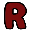 🤩 Эмодзи «Темно-красные буквы» для Telegram