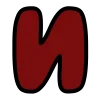 🤩 Эмодзи «Темно-красные буквы» для Telegram