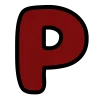 🤩 Эмодзи «Темно-красные буквы» для Telegram