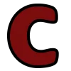 🤩 Эмодзи «Темно-красные буквы» для Telegram