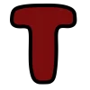 🤩 Эмодзи «Темно-красные буквы» для Telegram