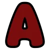 🤩 Эмодзи «Темно-красные буквы» для Telegram