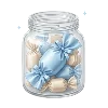 🍬 Эмодзи «Голубые буквы» для Telegram